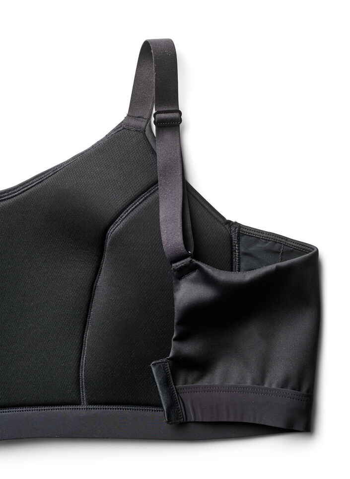 Lekko wyscielany biustonosz sportowy, Czarne, Packshot image number 3