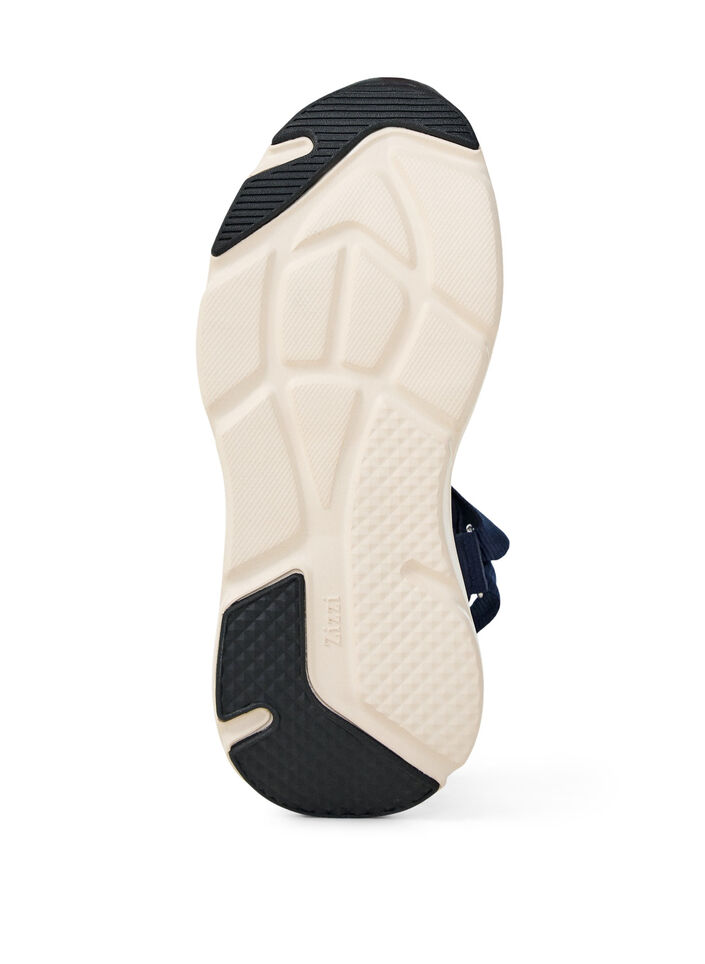 Wygodne sandaly z rzepami i wsparciem luku stopy, Niebieskie, Packshot image number 4