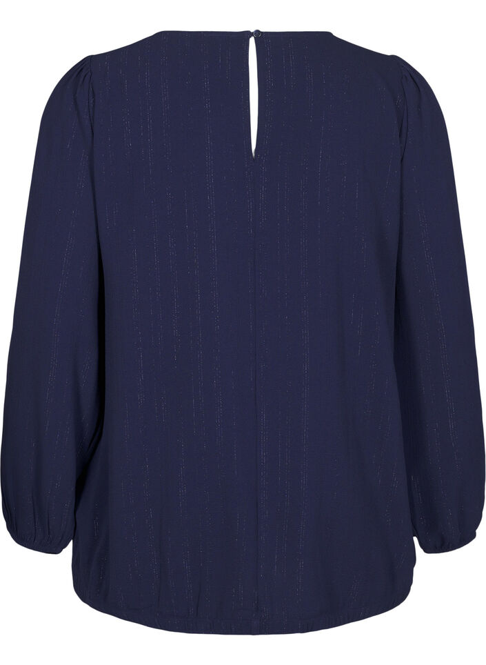 Bluzka ze srebrnym brokatem, Niebieskie, Packshot image number 1