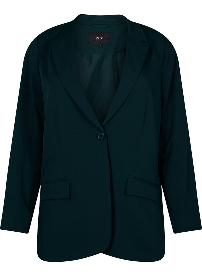 Classic blazer with pockets, Scarab, Packshot image number 0