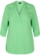 3/4 sleeve v-neck viscose blouse, Summer Green, Packshot image number 0