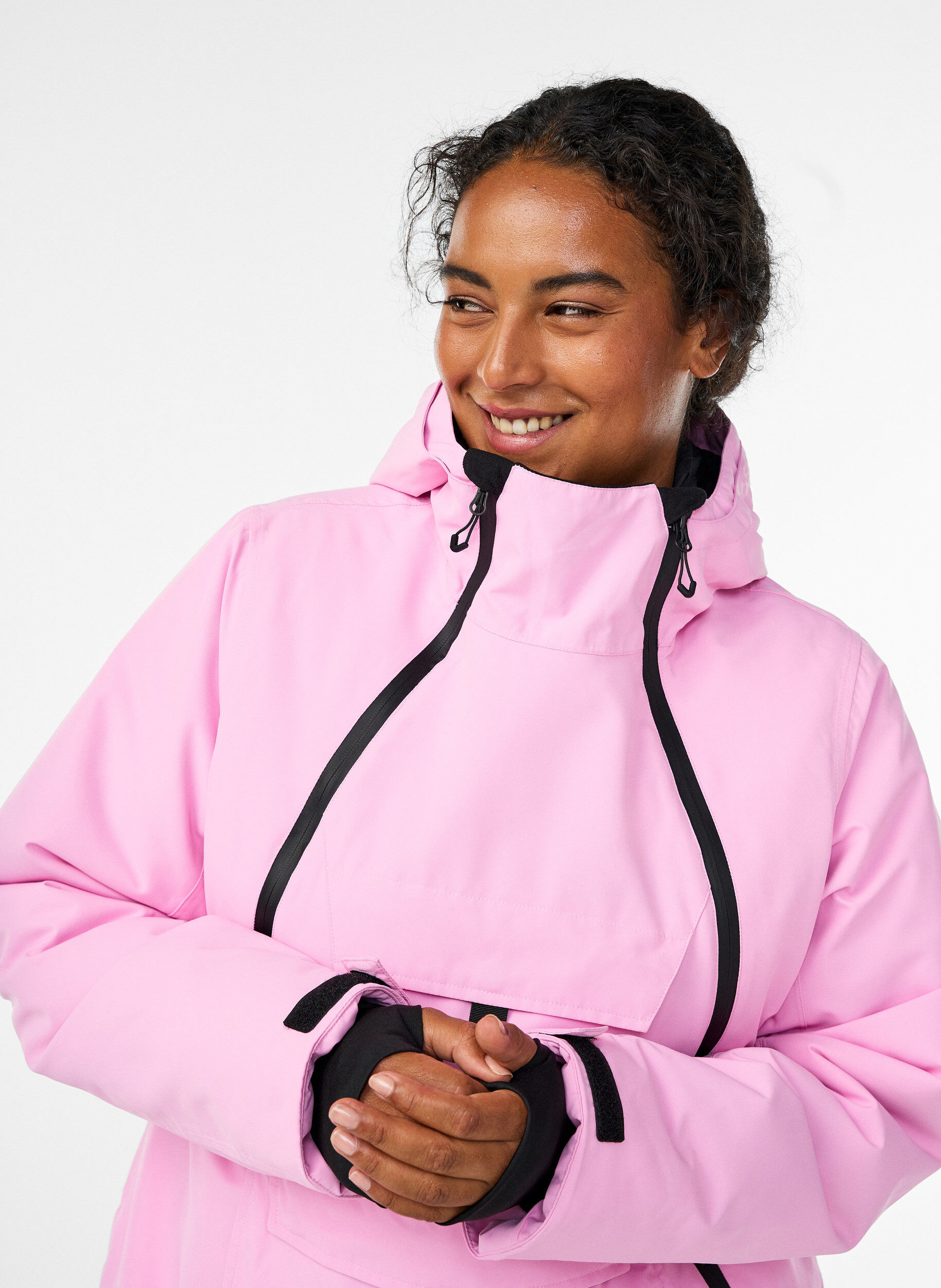 ZizziFunkcjonalna kurtka typu anorak z kapturem, R&oacute;żowy, Model image number 3