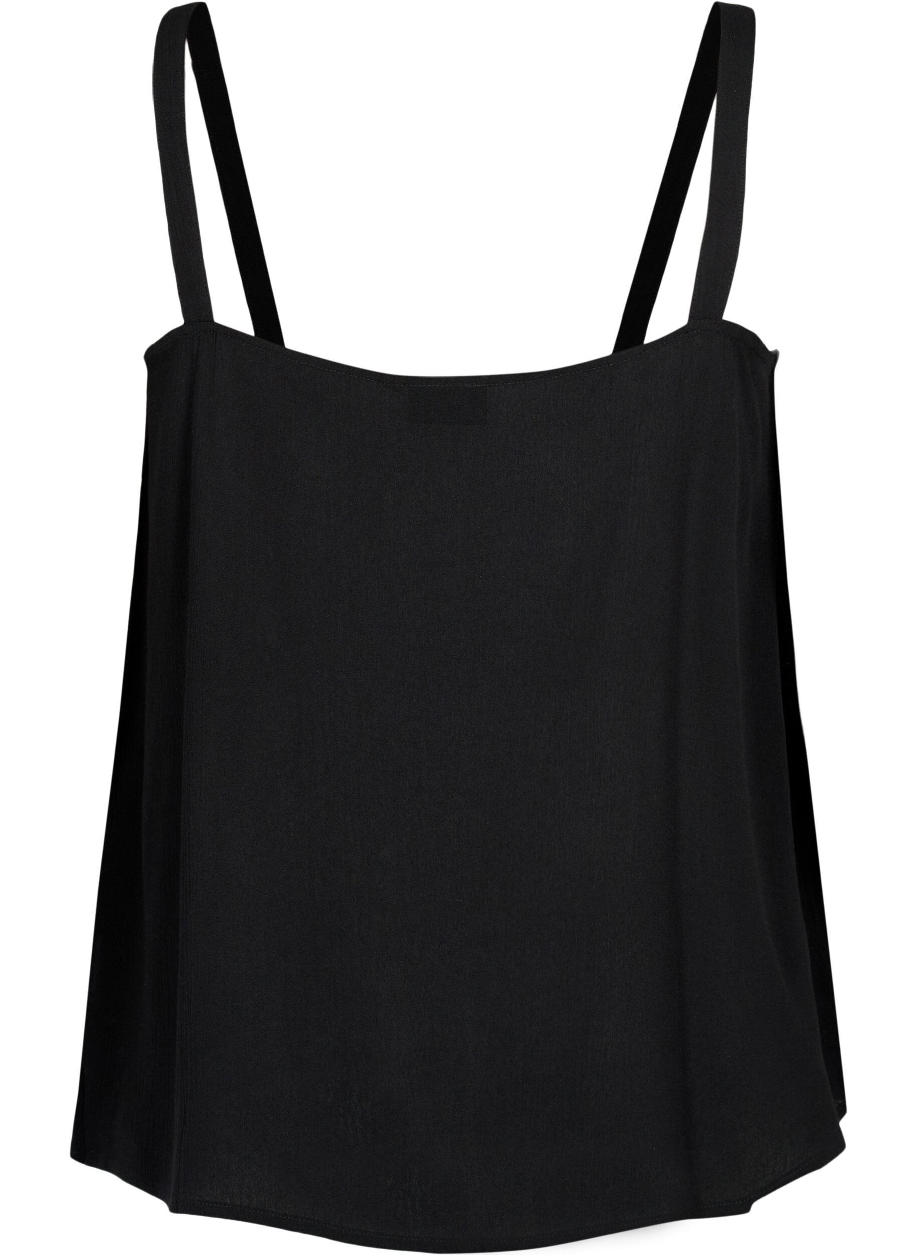 ZizziSleeveless top in viscose, Black, Packshot image number 1