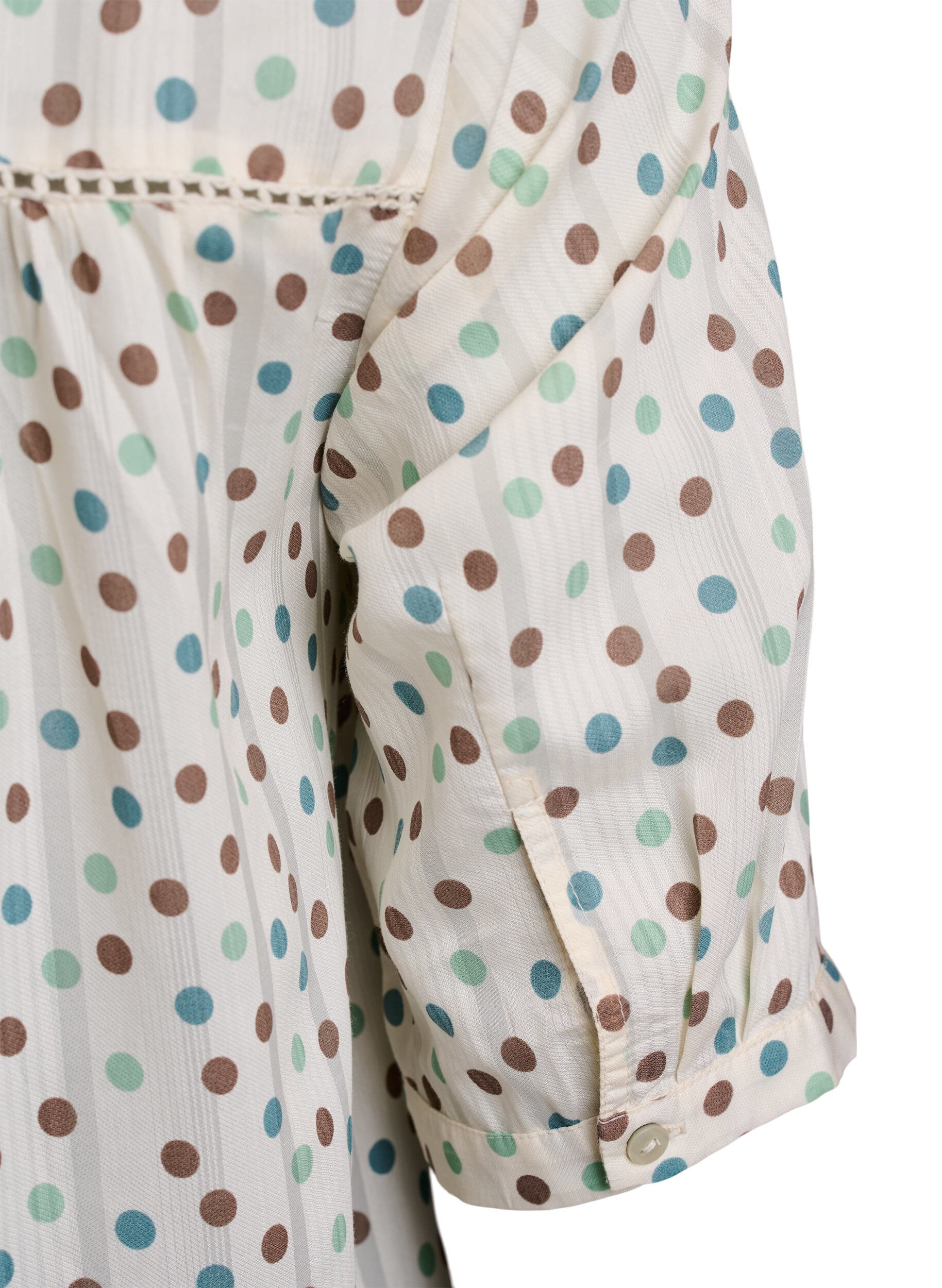 Zizzi Kr&oacute;tka wiskozowa sukienka o trapezowym kroju wykonczona koronka, Biały, Packshot image number 3