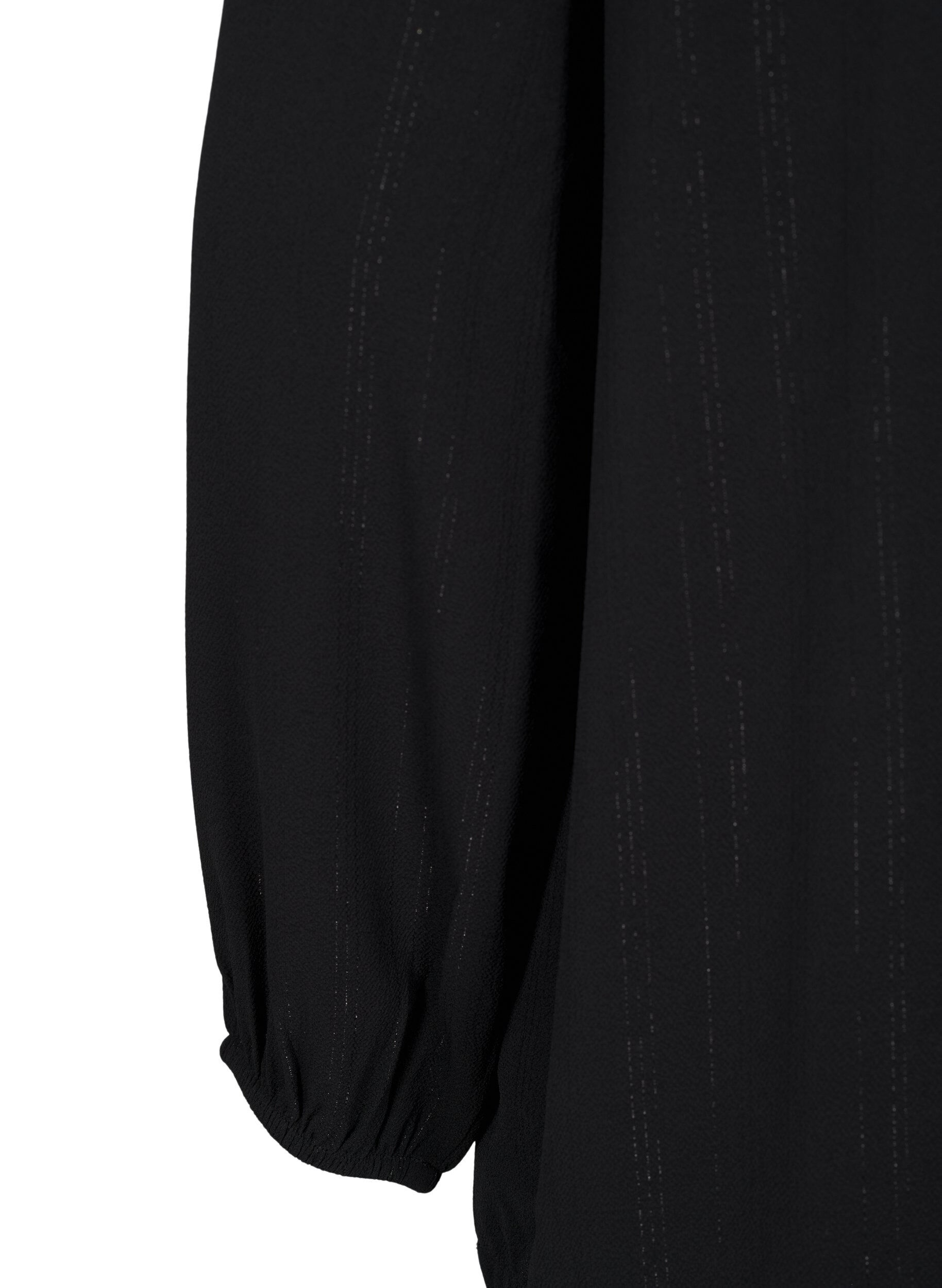 Zizzi Bluzka ze srebrnym brokatem, Czarne, Packshot image number 3