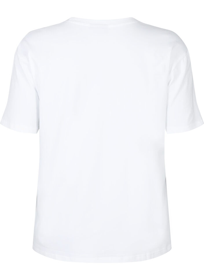 T-shirt z bawelny organicznej, White, Packshot image number 1