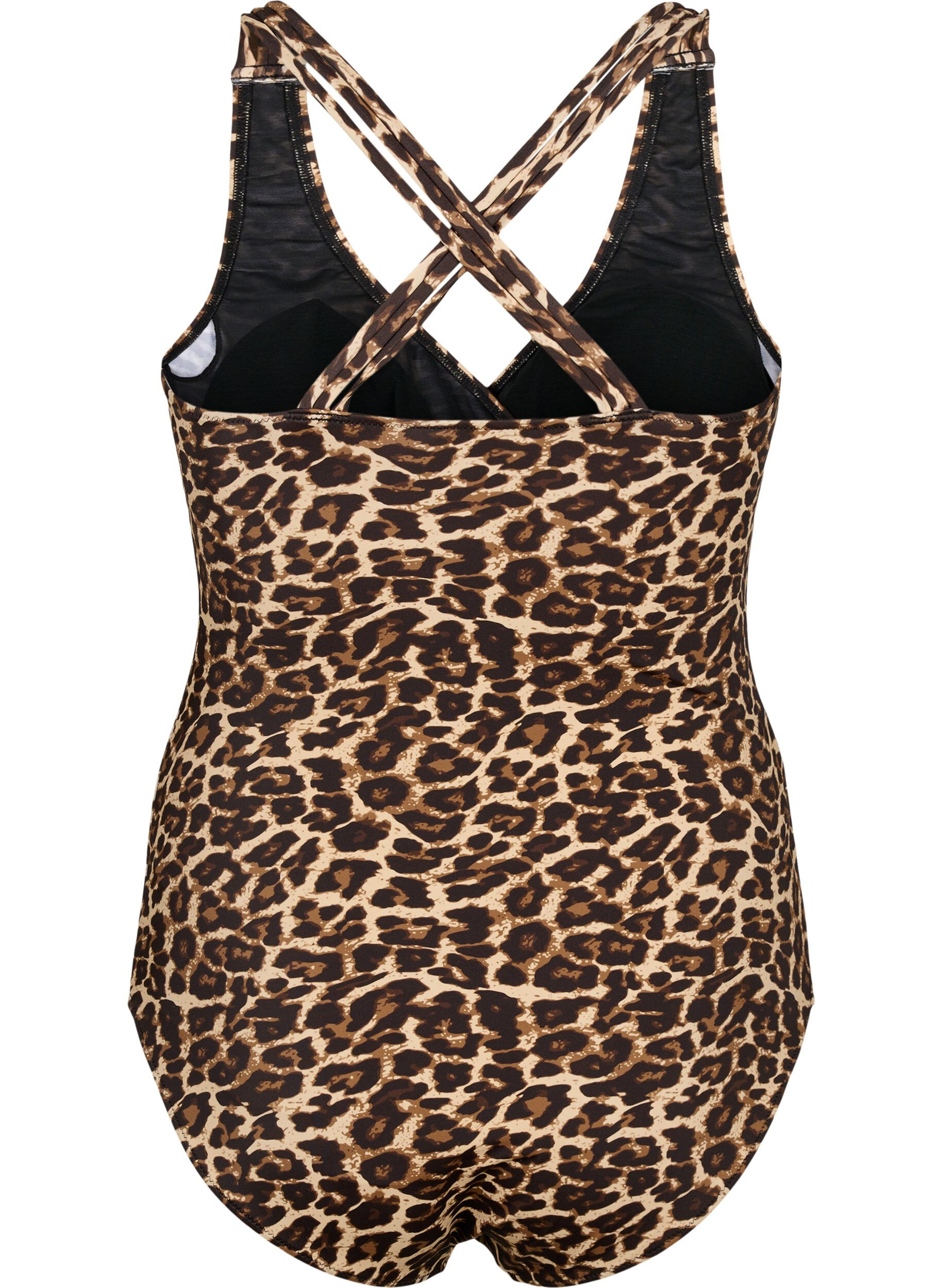 Zizzi Str&oacute;j kapielowy ze skrzyzowanymi plecami i wyjmowanymi wkladkami, Leopard Print, Packshot image number 1