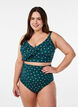 G&oacute;ra od bikini w kropki i z falbankami, Zielony, Model image number 1