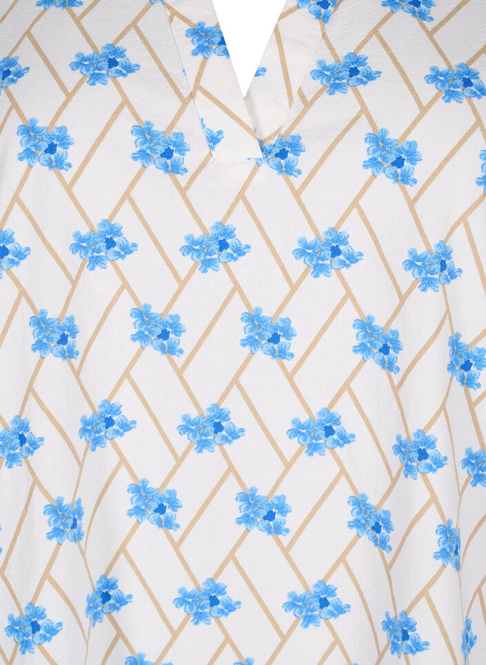 Bawelniana tunika w kwiaty, Snow White Flower, Packshot image number 2