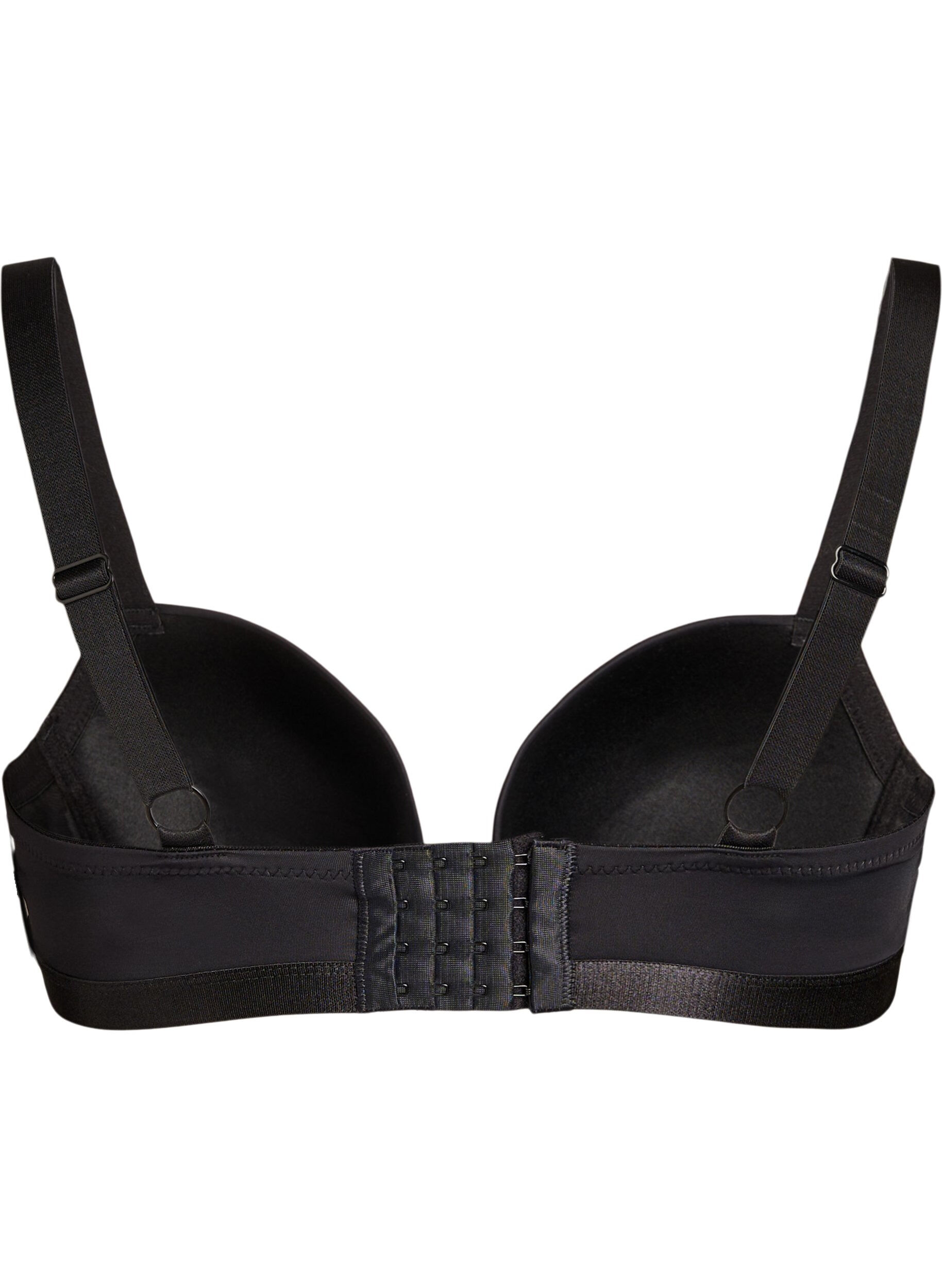 ZizziFormowany biustonosz z gladkimi miseczkami, Czarne, Packshot image number 1