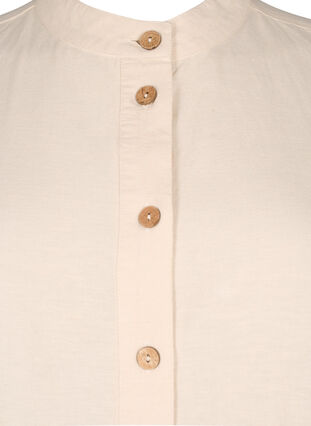 Koszula z lnianej mieszanki z kieszeniami, Sandshell, Packshot image number 2