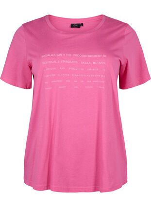 T-shirt z motywem tekstowym, Shocking Pink W.Pink, Packshot image number 0