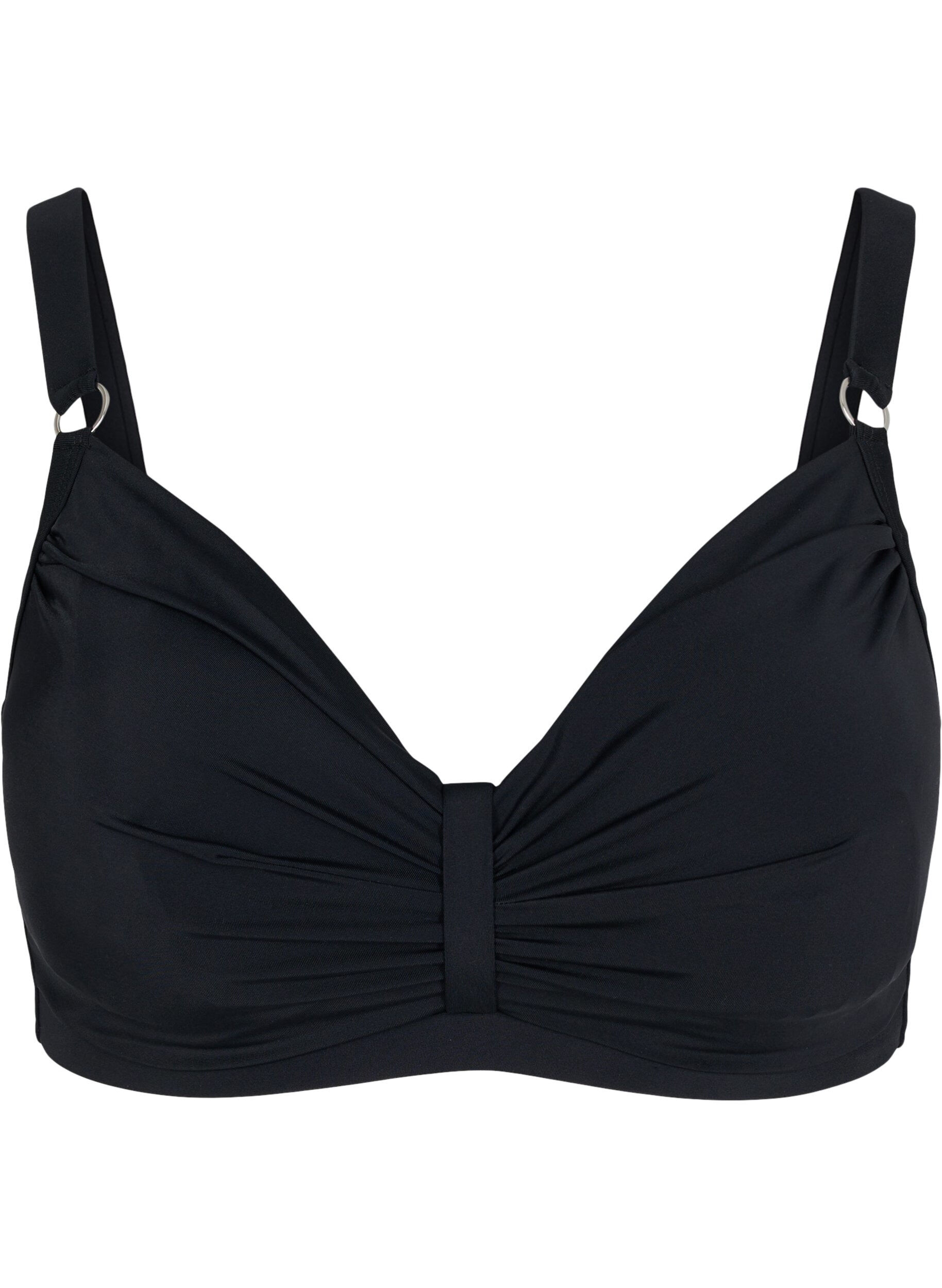 Top od bikini z drapowaniem na przodzie