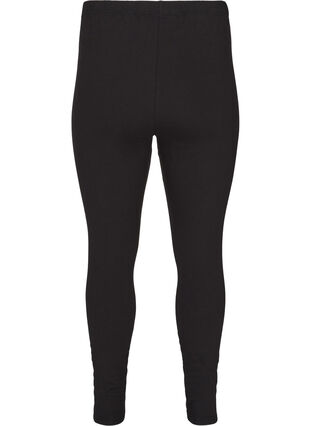 Bawelniane legginsy z podszewka, Black, Packshot image number 1