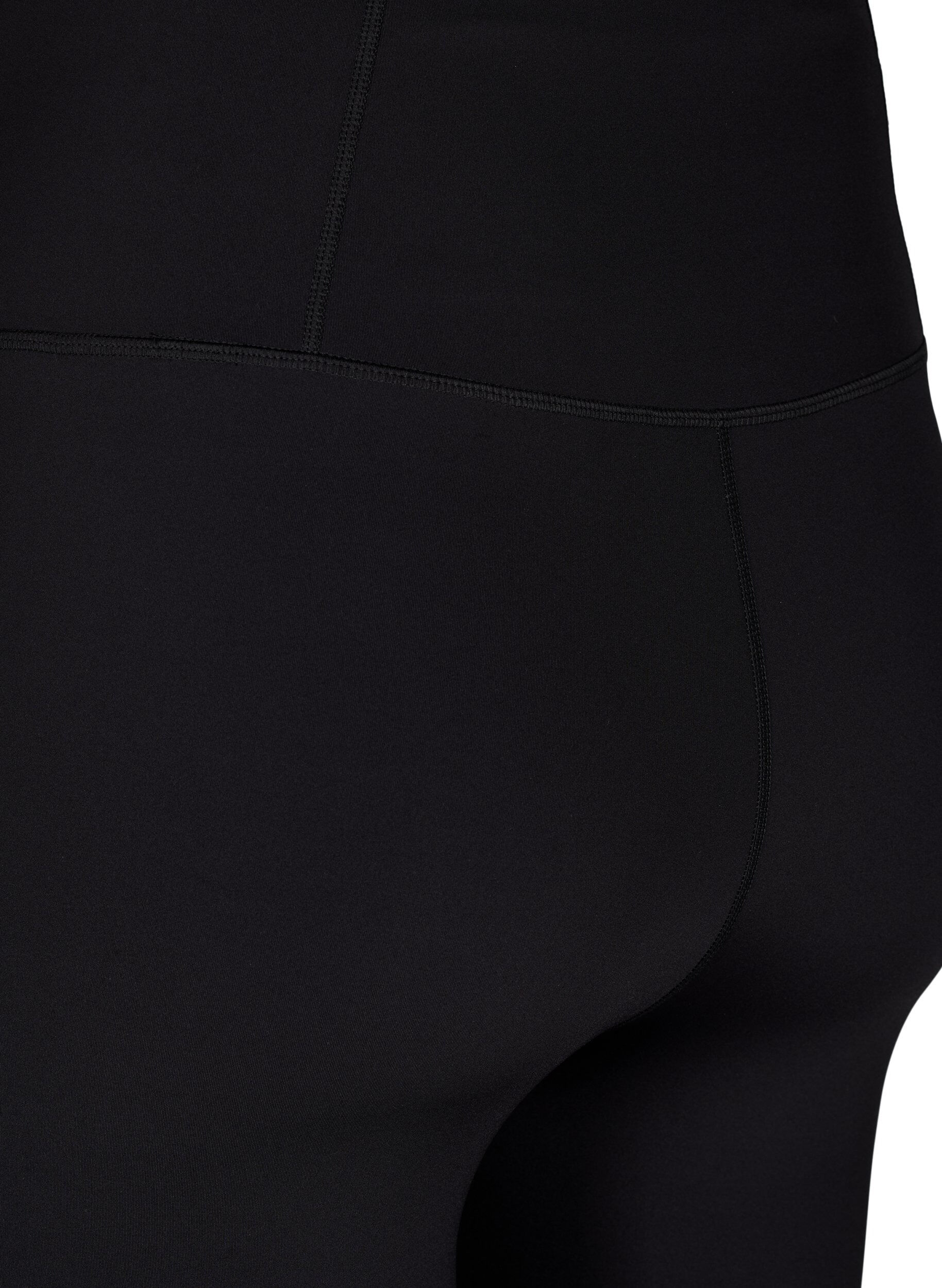 Zizzi CORE, SUPER TENSION TIGHTS &ndash; rajstopy treningowe 3/4 z kieszenia, Black, Packshot image number 3