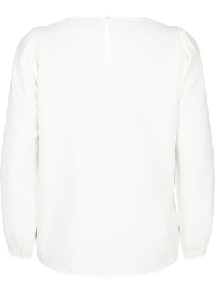 Bluzka z wiskozy z szydelkowym detalem, Bright White, Packshot image number 1