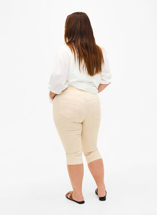 Dopasowane spodnie Emily capri, Oatmeal, Model image number 1