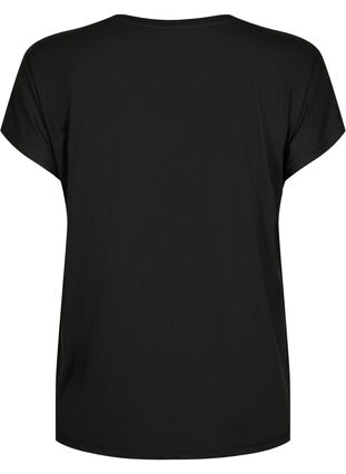 Koszulka treningowa z okraglym dekoltem, Black, Packshot image number 1
