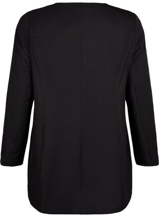 Wiosenna kurtka z ukrytym zapieciem na guziki, Black, Packshot image number 1