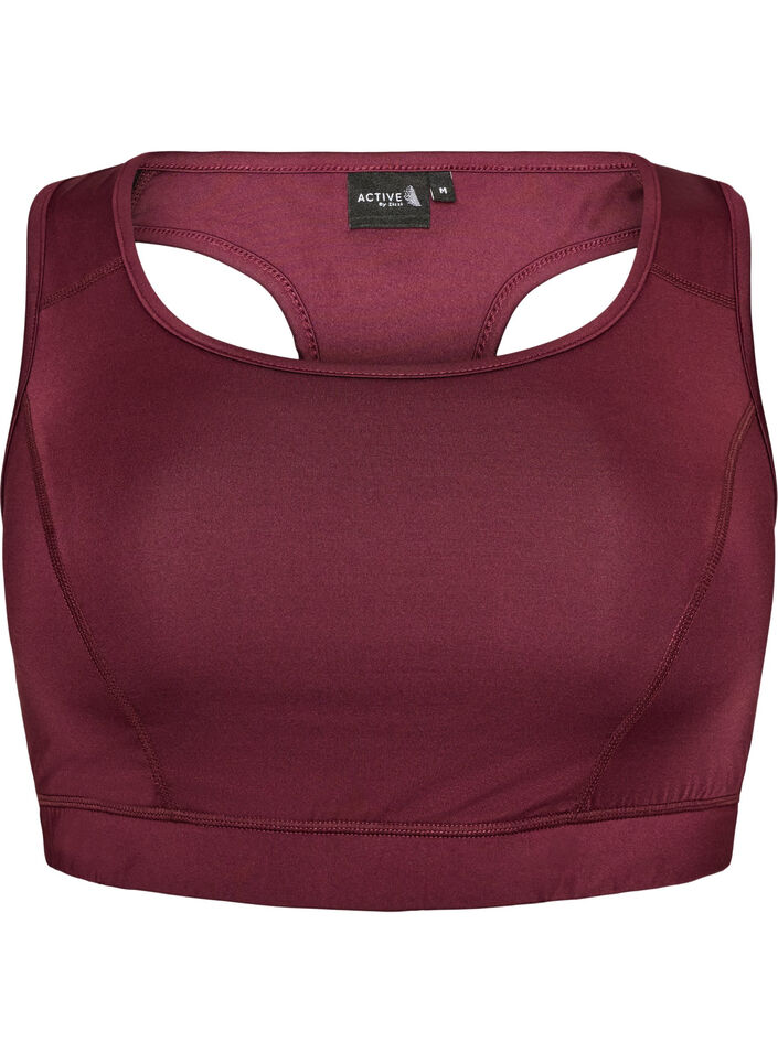 Biustonosz sportowy z tylem typu racerback, Czerwony, Packshot image number 0