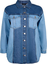 Kolorowa kurtka jeansowa, Light Blue Denim, Packshot