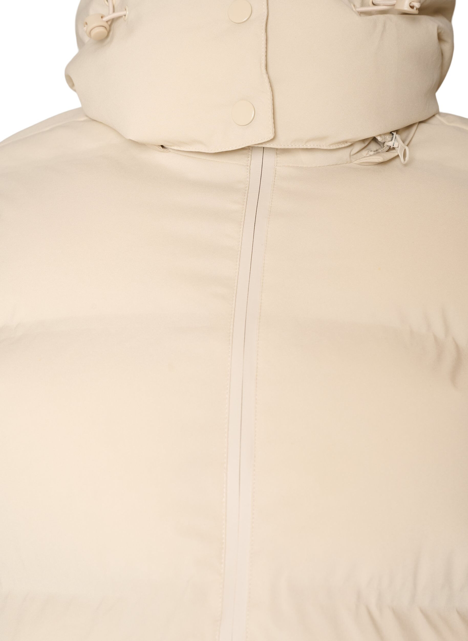 ZizziKr&oacute;tka kurtka puchowa z odpinana kapturka, Biały, Packshot image number 2