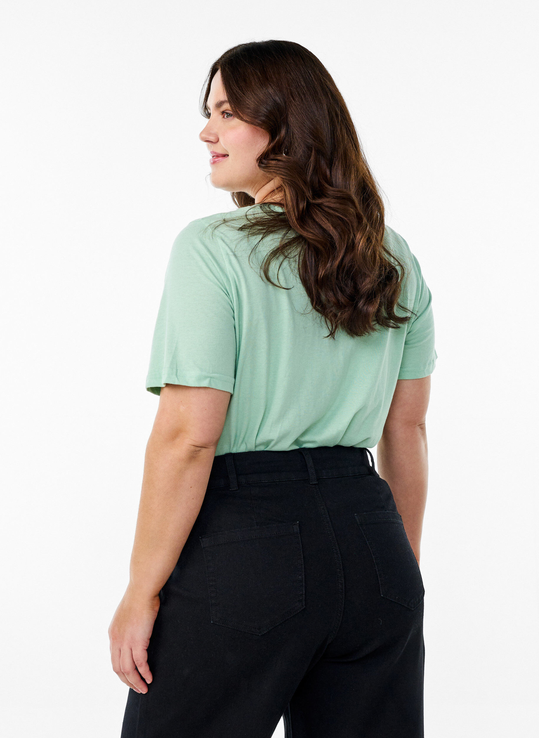 Zizzi FLASH - T-shirt z nadrukiem, Zielony, Model image number 2