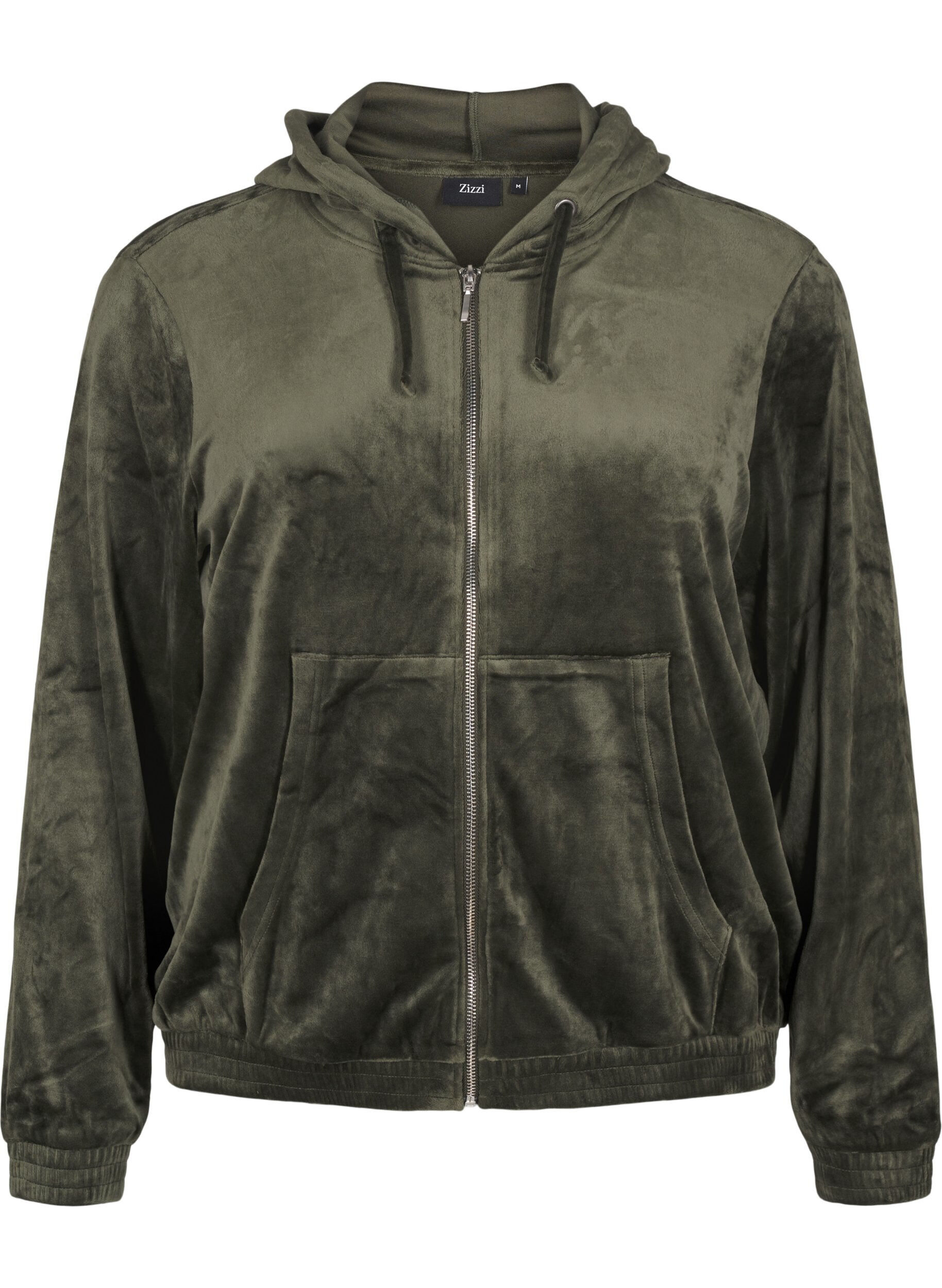 Zizzi Welurowy kardigan z kapturem, Rosin, Packshot image number 0