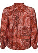 Wiskozowa bluzka we wz&oacute;r paisley i z falbankami, Pomarańczowy, Packshot image number 1
