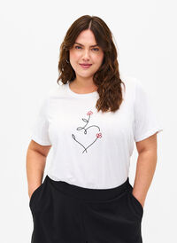 FLASH – koszulka z motywem, Bright White Heart, Model