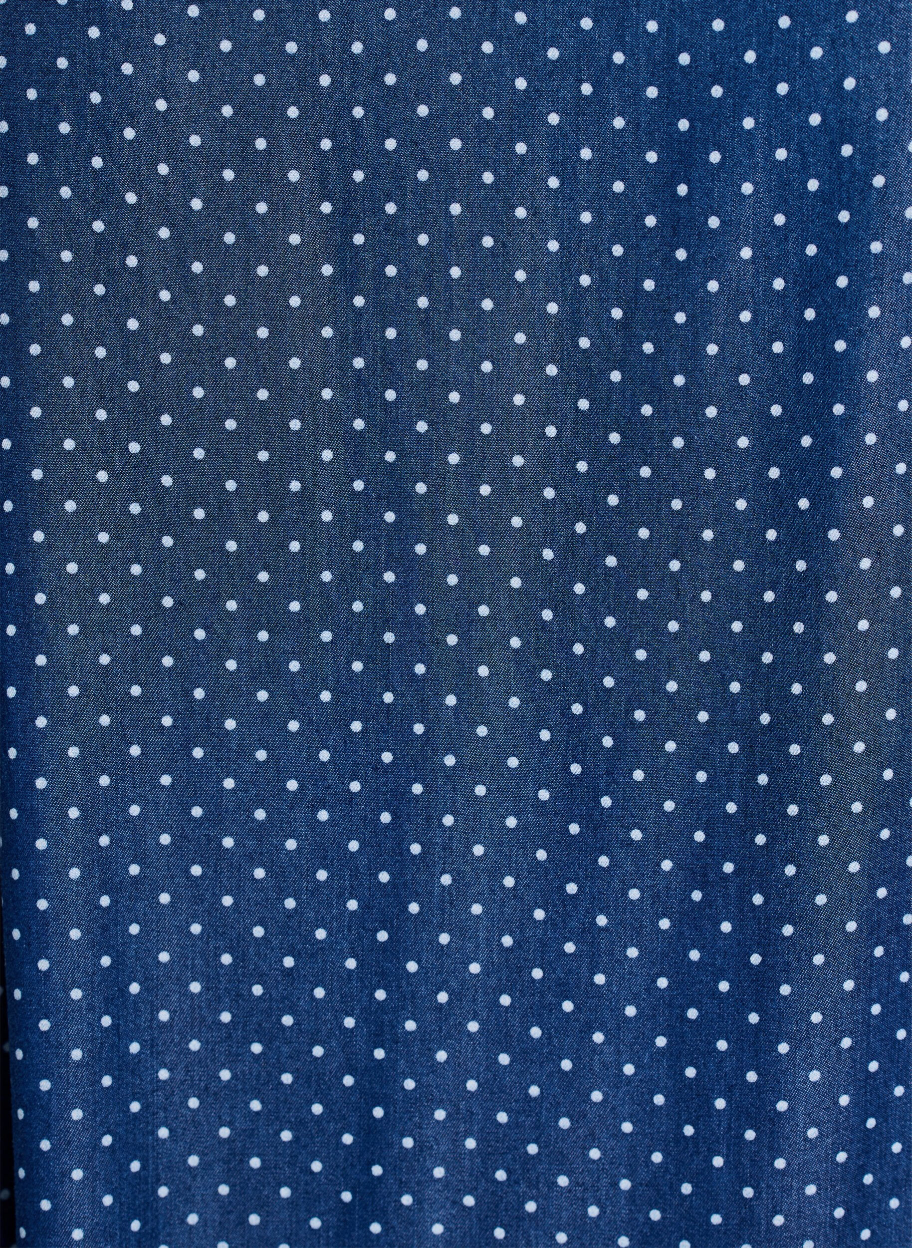 ZizziSukienka na ramiaczkach do kolan wykonana z TENCEL&trade; Lyocell o wygladzie denimu, Niebieskie, Packshot image number 2