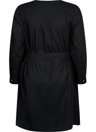 Sukienka koszulowa z dlugimi rekawami, Black, Packshot image number 1
