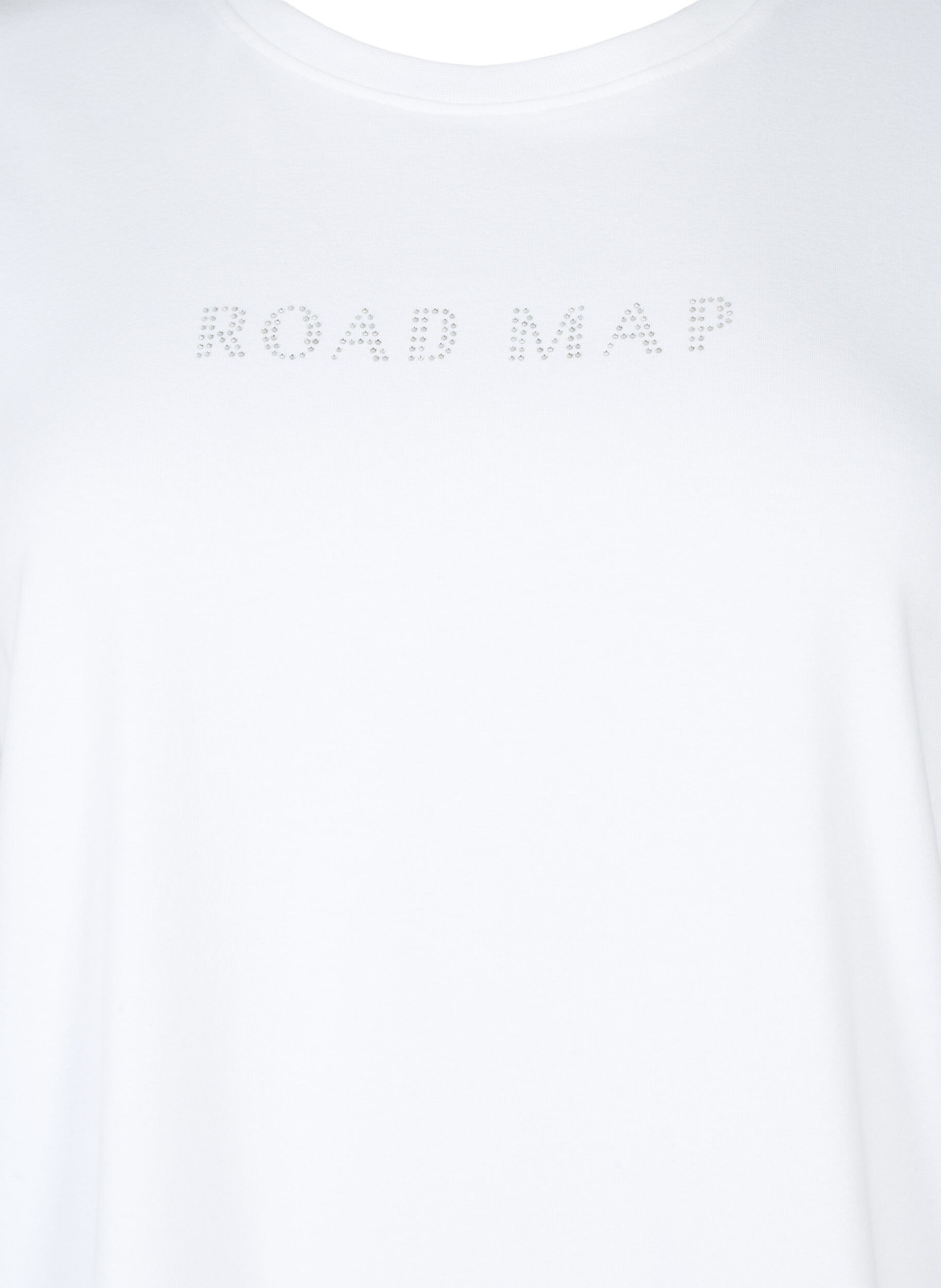 Zizzi T-shirt z bawelny organicznej, White, Packshot image number 2