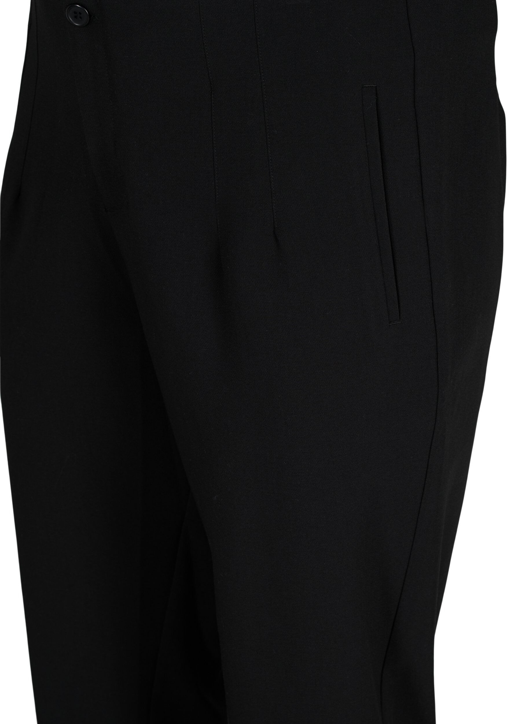 ZizziClassic high-waisted trousers, Black, Packshot image number 2