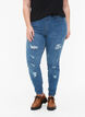 Jeggings with rip, Blue denim, Model image number 2