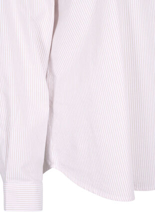 Bawelniana koszula z dlugim rekawem, White Taupe Stripe, Packshot image number 3