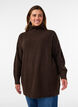 Sweter o luznym splocie z golfem, Brązowy, Model image number 0