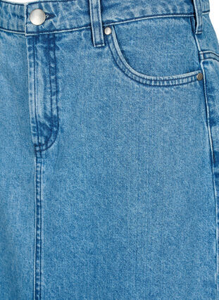 Spódnica dzinsowa o dlugosci midi z rozcieciem z tylu, Denim Blue, Packshot image number 2