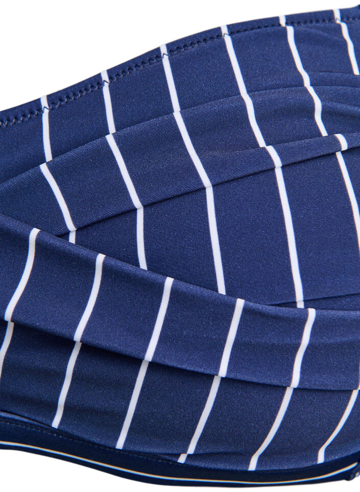 Bikinikowy top z wysci&oacute;lka i nadrukiem, Niebieskie, Packshot image number 2