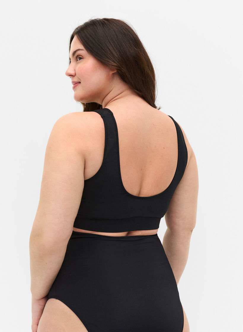 G&oacute;ra od bikini z okraglym dekoltem, Black, Model image number 1