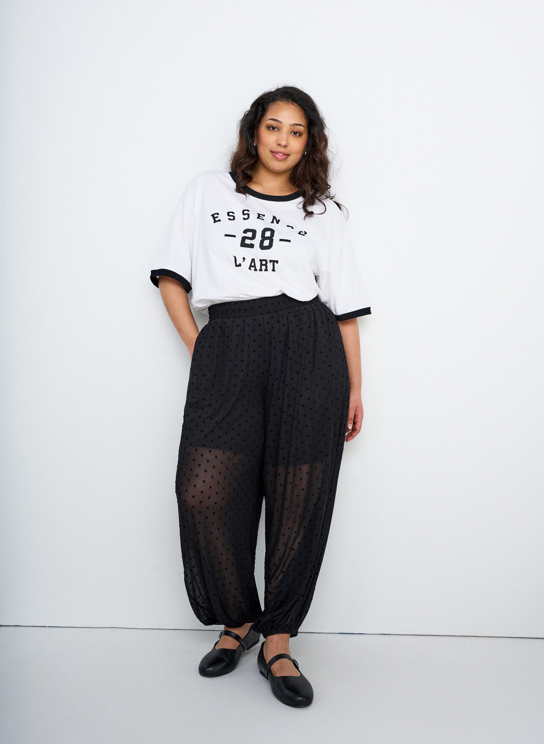 ZizziKoszulka bawelniana z nadrukiem tekstowym i krojem boxy, Biały, Image image number 0