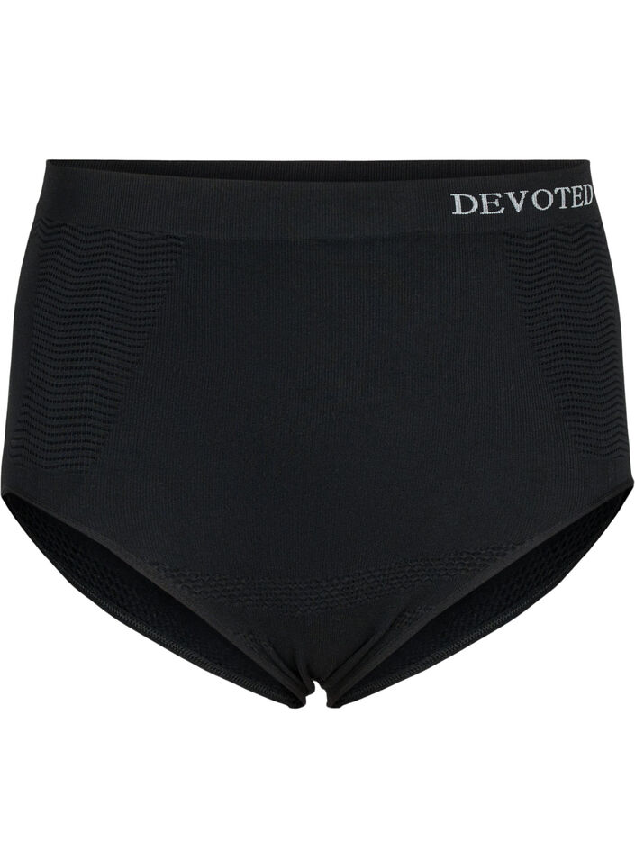 Bezszwowe spodnie 3/4 z wysokim stanem, Black, Packshot image number 0