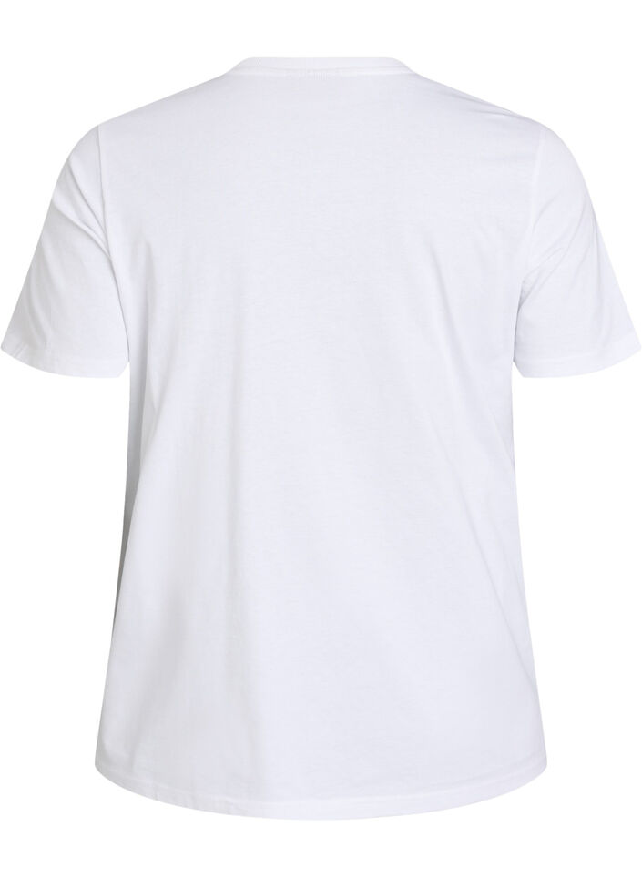 Bawelna organiczna Koszulka z nadrukiem cytrusowym, Biały, Packshot image number 1