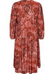 Wiskozowa sukienka midi we wz&oacute;r paisley, Pomarańczowy, Packshot image number 1