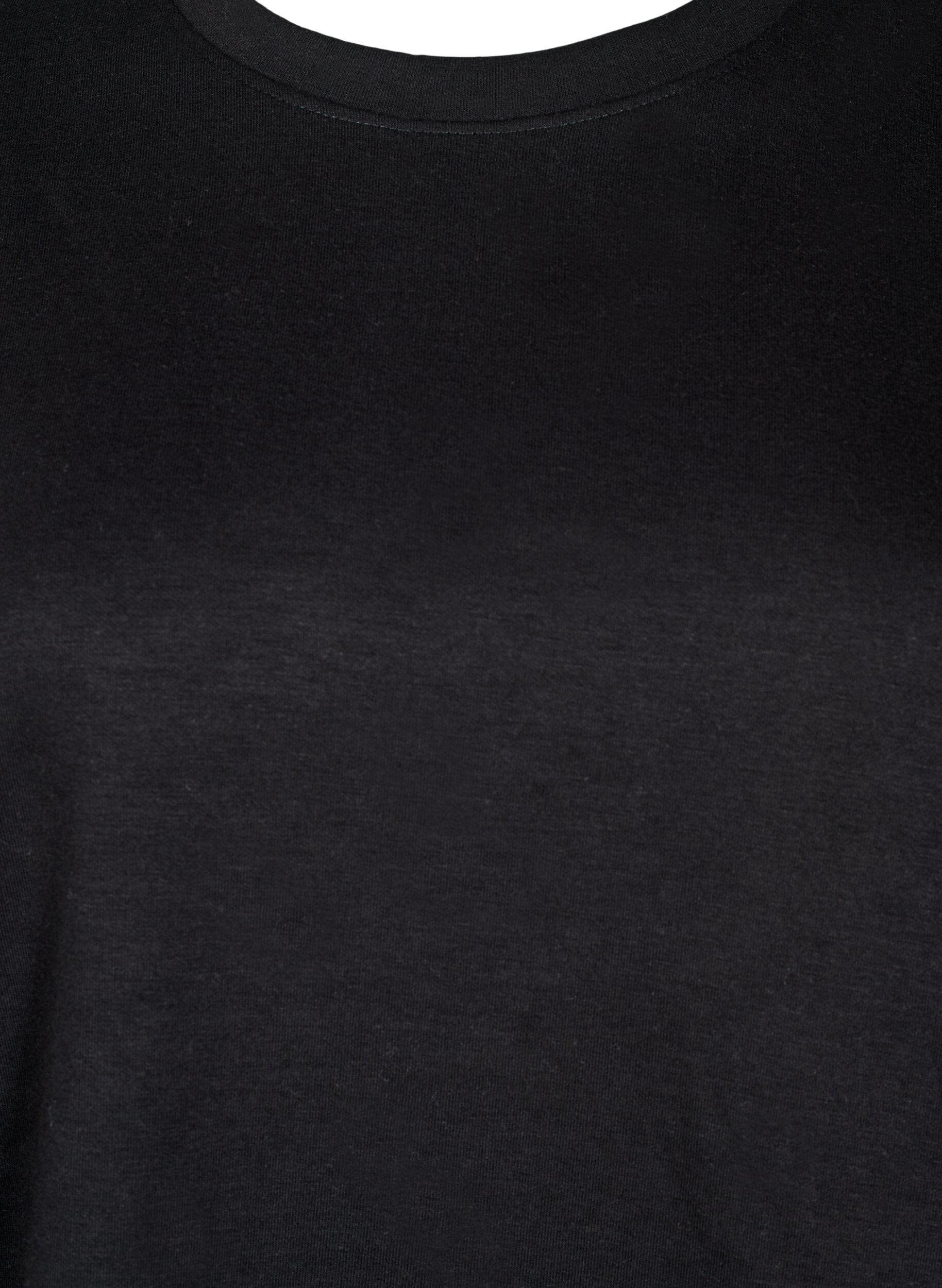 ZizziBluza z okraglym dekoltem, Czarne, Packshot image number 2
