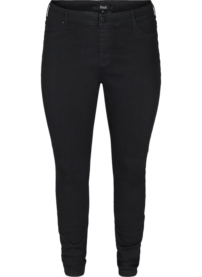 Jegginsy z mieszanki bawelny, Black, Packshot image number 0