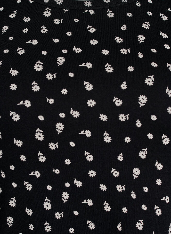 Koszulka bawelniana z nadrukiem na calej powierzchni, Czarne, Packshot image number 2