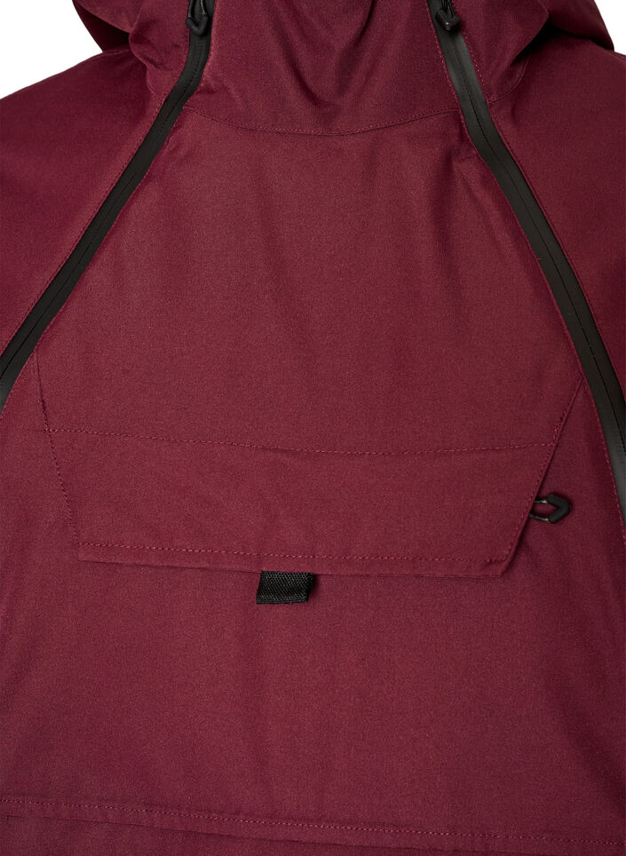 Funkcjonalna kurtka typu anorak z kapturem, Czerwony, Packshot image number 2