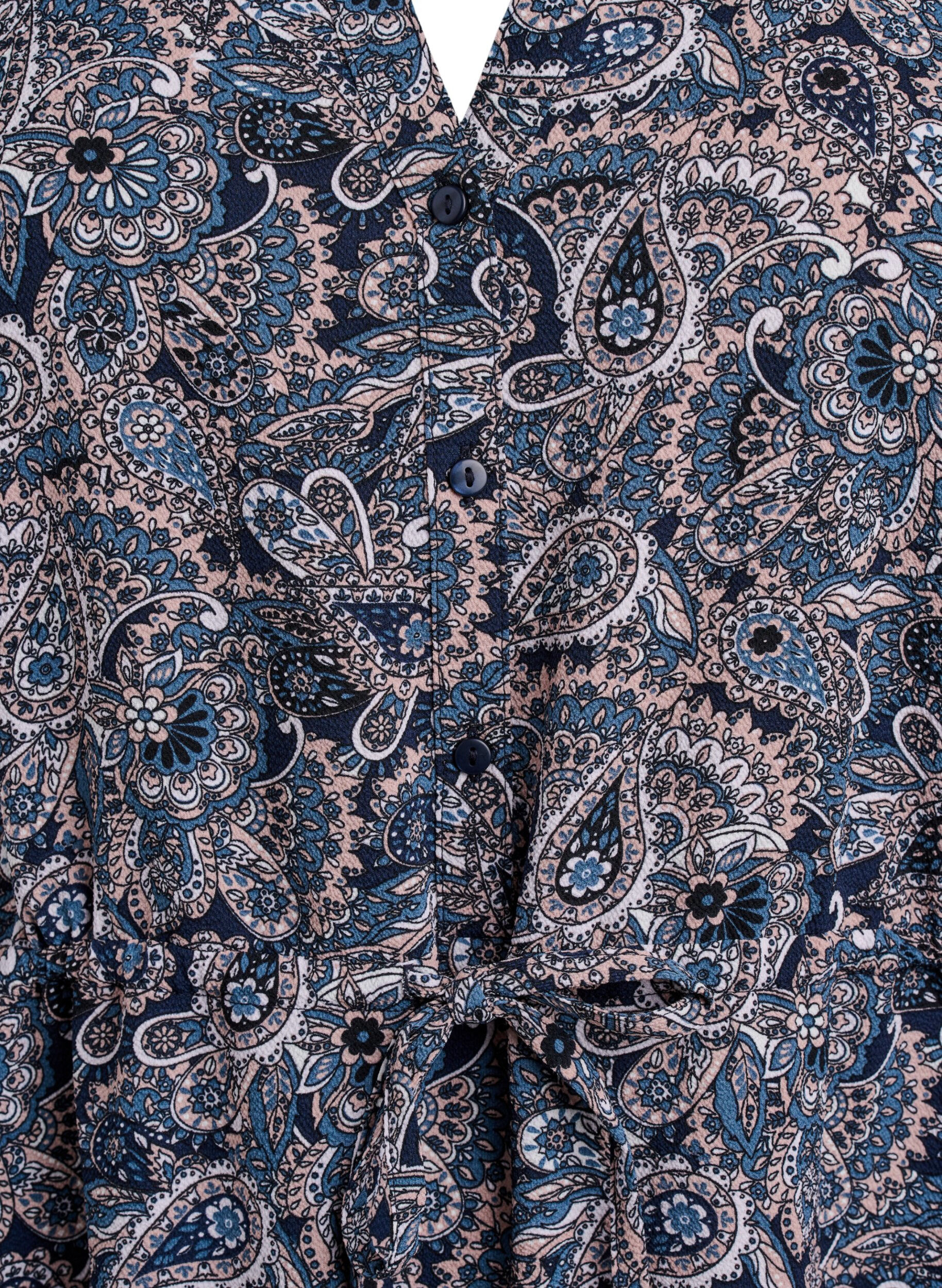 Zizzi Sukienka do kolan z wiazanym paskiem, Beżowy, Packshot image number 2