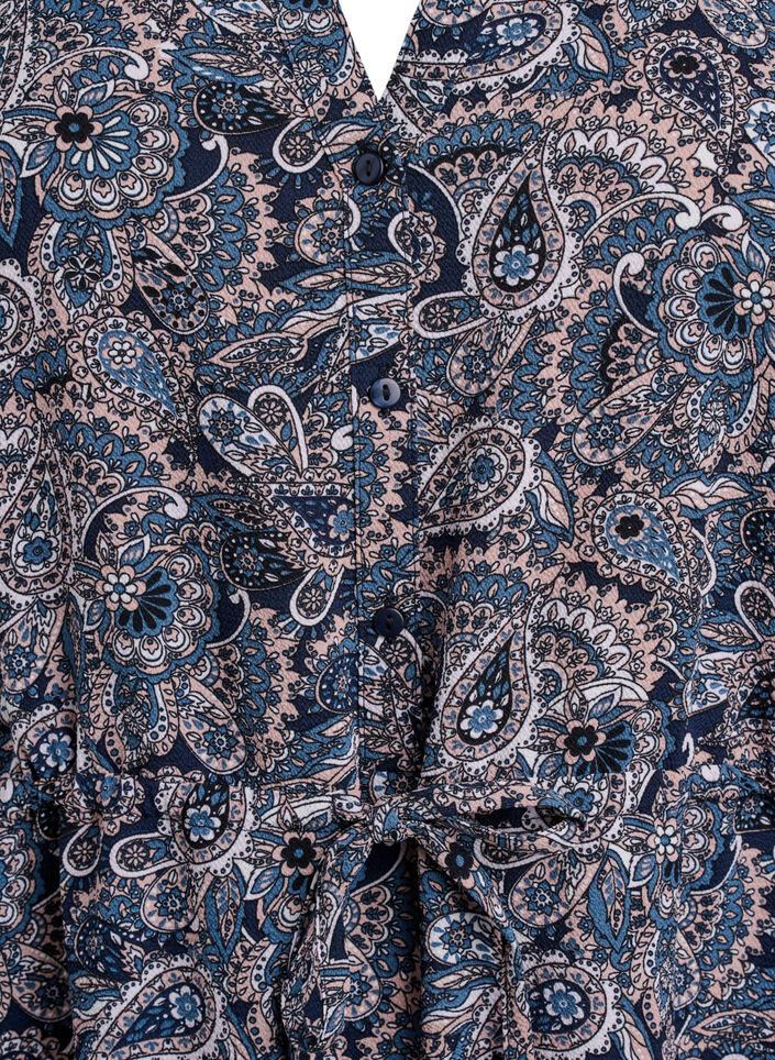 Sukienka do kolan z wiazanym paskiem, Beżowy, Packshot image number 2